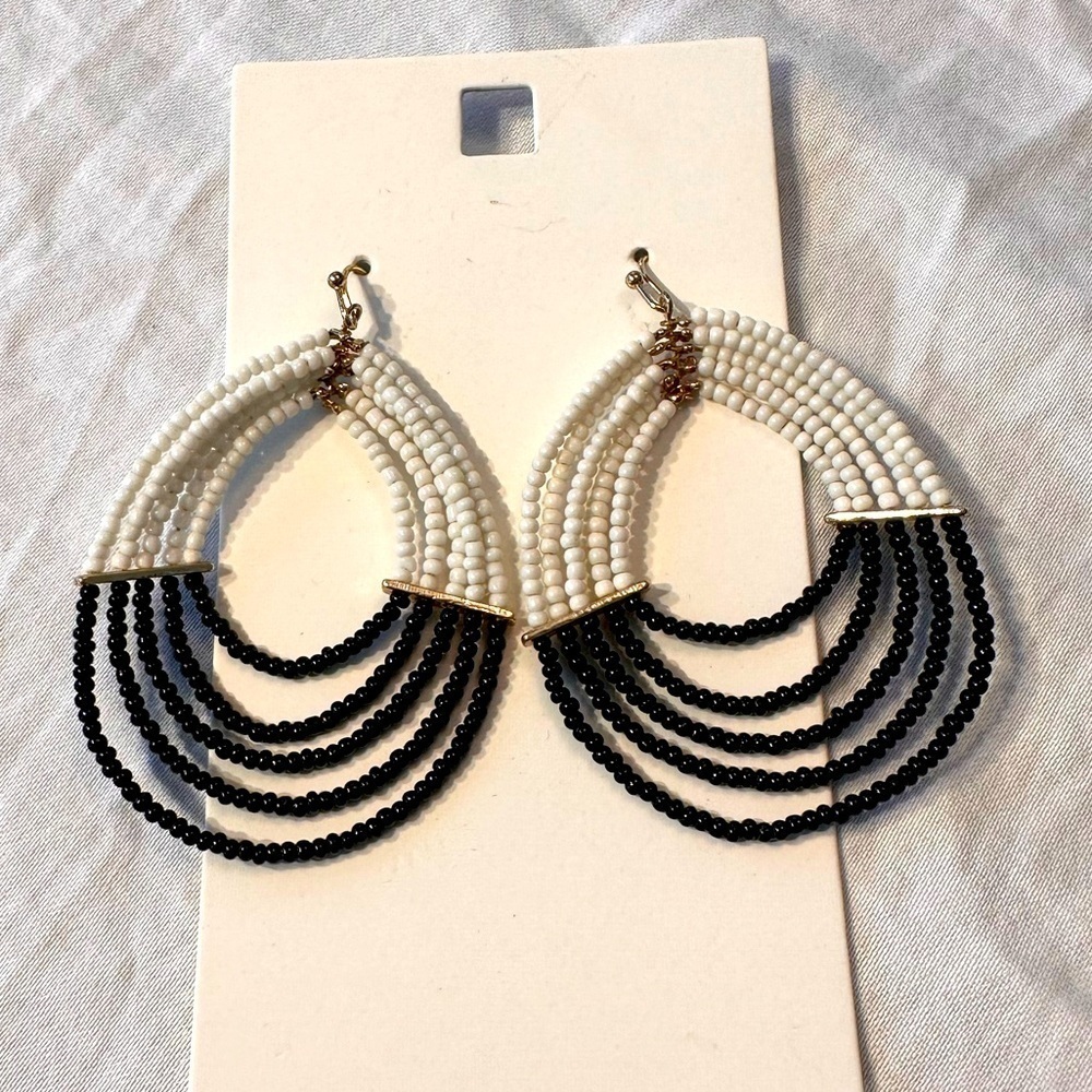 🎉Artisan seed beaded earrings. New With No Tags